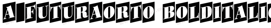 a_FuturaOrto BoldItalic字体转换